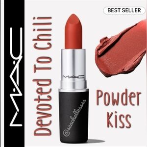 Devoted To Chili Powder Kiss Lipstick Mac Cosmetics Brand New in Box Full Size